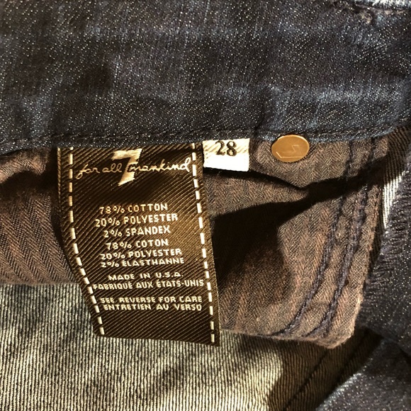 7 For All Mankind “A” Pocket Jeans Size 28 - Picture 6 of 6